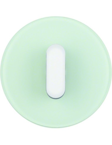 R.classic Płytka czołowa z pokrętłem do łącznika obrotowego, szkło, biały 10012083 Berker Hager