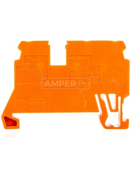 Złączka 3-przewodowa 2,5mm2 pomarańczowa 870-682