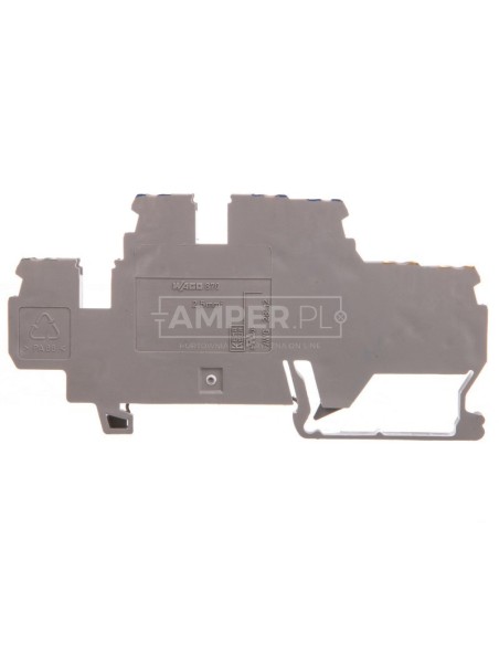 Złączka 2-piętrowa PE / N 3-przewodowa 2,5mm2 szara 870-535