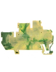 Złączka dwupiętrowa bazowa X-COM 2-przewodowa / 2-pinowa żółto-zielona 870-107 /50szt./