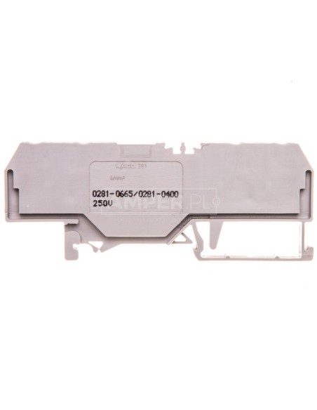 Złączka szynowa diodowa 4-przewodowa 4mm2 szara 281-665/281-400