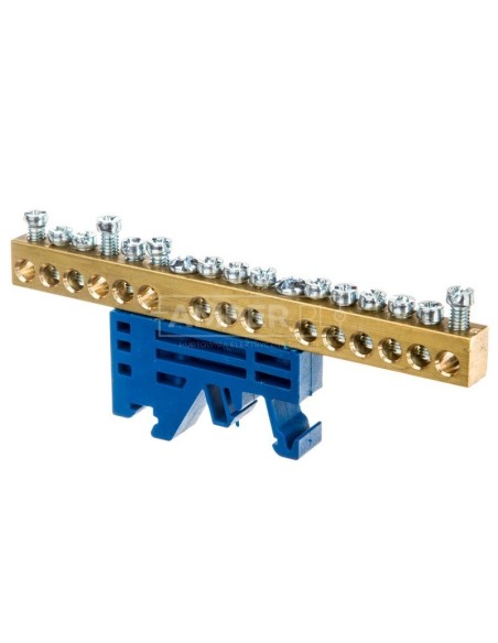 Zacisk przyłączeniowy 15x4mm2 niebieski PE Z-3103 84010003