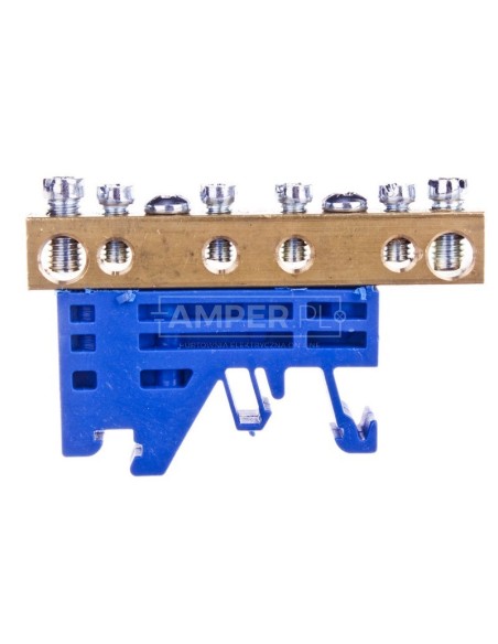 Zacisk przyłączeniowy 2x16mm2, 4x4mm2 niebieski PE Z-3101 84004003