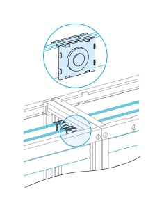 Prisma Plus, system P, Łącznik do szyn poziomych 50-60mm 04640