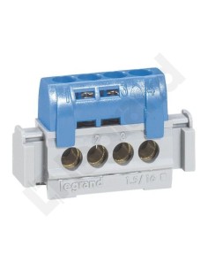 Listwa przyłączowa 4-otwory niebieska IP2x N-4 1,5-16 mm2 004840