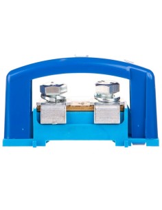 Zacisk ochronny 2x35mm2 niebieski z pokrywą na szynę TH35 E.4120P