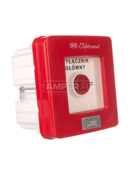 Wyłącznik alarmowy 4Z 12A /WYŁĄCZNIK GŁÓWNY/ IP55 WGp-4s 921593