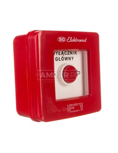 Wyłącznik alarmowy 2Z 12A /WYŁĄCZNIK GŁÓWNY/ IP55 WG-2s 921441