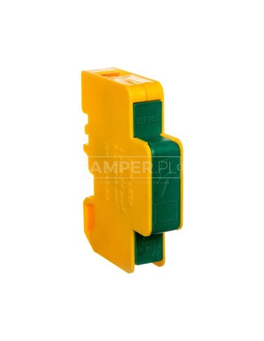 Blok rozdzielczy modułowy 1-biegunowy 125A we: 1x16-35mm2 wy: 6x1,5-6mm2 żółto-zielony LBR60A 84326009