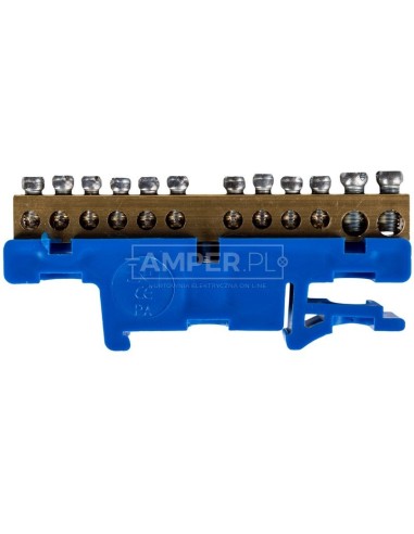 Listwa zaciskowa na szynę 12-torowa niebieska TH35 2N LZ-12/N 0921-00