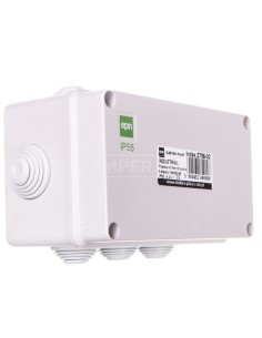 INDUSTRIAL Puszka hermetyczna n/t 156x95x68 z 8 dławnicami IP55 szara 2705-02