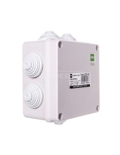 INDUSTRIAL Puszka hermetyczna n/t 129x129x61 z 7 dławnicami IP55 szara 2701-02