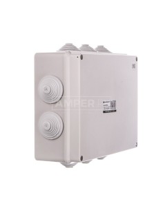 INDUSTRIAL Puszka hermetyczna n/t 249x198x81mm z 10 dławnicami IP55 szara 2716-02