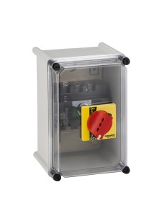 Obudowa odporna na wpływy atm., czerw. rączka -plastik do Interpact IN40...160 28968