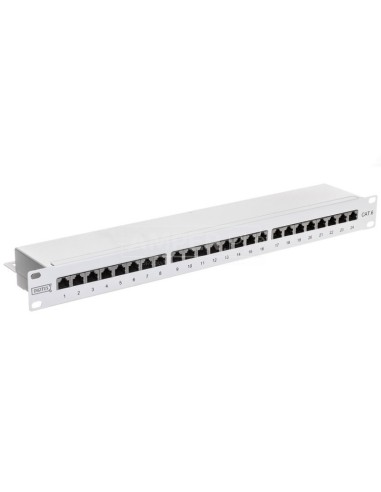 Patch panel kompletny 19 cali 24x RJ45 S/FTP kat. 6 1U szary (RAL 7035) DN-91624S