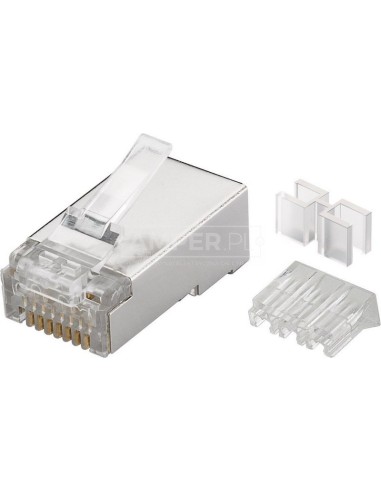 Wtyk teleinformatyczny RJ45 kat.6A STP /z przyrządem do nawlekania/ 72502 /10szt./