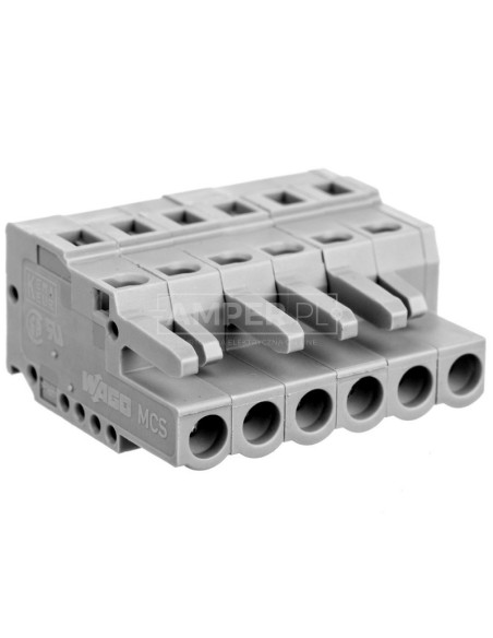 Gniazdo MCS-MIDI Classic 6-biegunowe szare raster 5mm 231-106/026-000 /50szt./