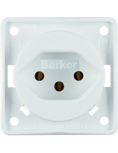 Integro Flow Gniazdo z uziemieniem "Szwajcaria" typ 13, biały, mat 962492502 Berker Hager 2