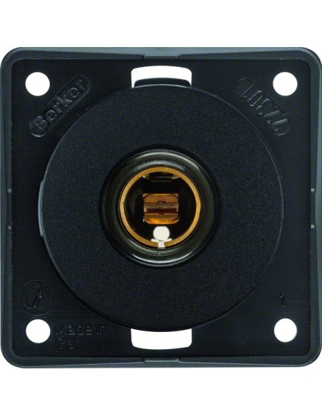 Integro Flow Gniazdo zasilające 12 V, samochodowe, mechanizm, czarny, mat 9451705 Berker Hager
