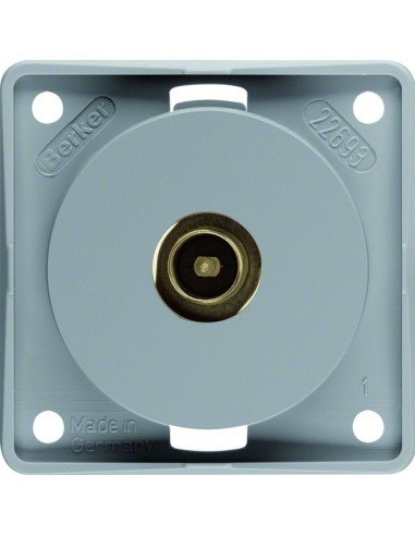 Integro Flow Gniazdo przyłączeniowe anteny TV, szary, mat 945112516 Berker Hager