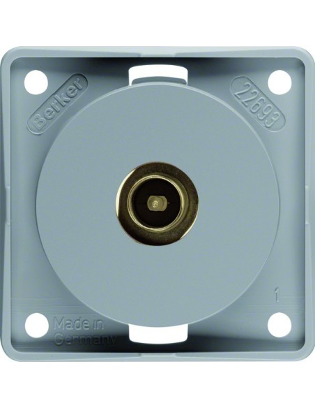 Integro Flow Gniazdo przyłączeniowe anteny TV, szary, mat 945112516 Berker Hager