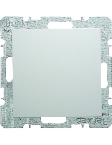 B.x/S.1 Zaślepka z płytką czołową, z cokołem i pazurkami, biały, połysk 6710098989 Berker Hager
