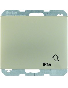 Arsys Gniazdo SCHUKO z pokrywą, stal szlachetna nierdzewna, Arsys IP44 47581004 Berker Hager 2