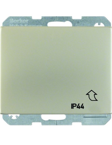 Arsys Gniazdo SCHUKO z pokrywą, stal szlachetna nierdzewna, Arsys IP44 47581004 Berker Hager