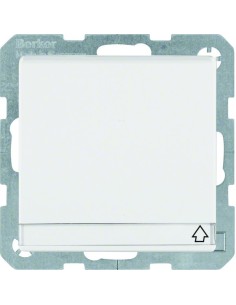 Q.x Gniazdo SCHUKO z pokrywą i polem opisowym, biały, aksamit 47526089 Berker Hager 2