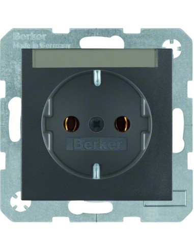 B.3/B.7 Gniazdo SCHUKO z polem opisowym, antracyt 47501606 Berker Hager