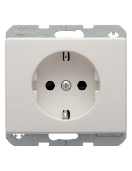 Arsys Gniazdo SCHUKO z podwyższoną ochroną styków, biały 47350069 Berker Hager