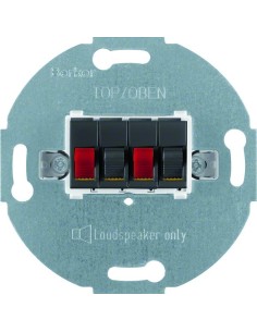 one.platform Mechanizm gniazda głośnikowego stereofonicznego 2-kr, antracyt 457305 Berker Hager 2