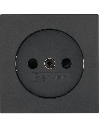 B.3/B.7 Płytka czołowa do gniazda bez uziemienia, antracyt 3967331606 Berker Hager