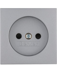 B.Kwadrat/B.7 Płytka czołowa do gniazda bez uziemienia, alu 3967331404 Berker Hager 2