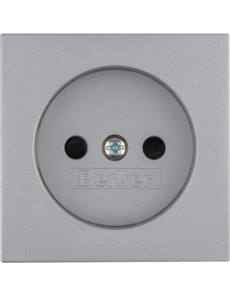 B.Kwadrat/B.7 Płytka czołowa do gniazda bez uziemienia, alu 3967331404 Berker Hager
