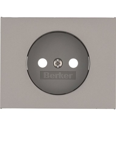 K.5 Płytka czołowa do gniazda bez uziemienia, stal szlachetna, lakierowana 3967157004 Berker Hager