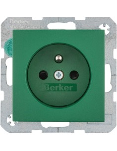 B.3/B.7 Płytka czołowa z przysłonami styków do gniazda z uziemieniem, zielony 3965760063 Berker Hager 2