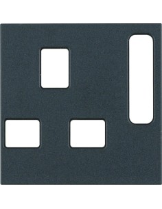 B.x/S.1 Płytka czołowa do gniazda z uziem. standard brytyjski, antracyt mat 3313071606 Berker Hager 2