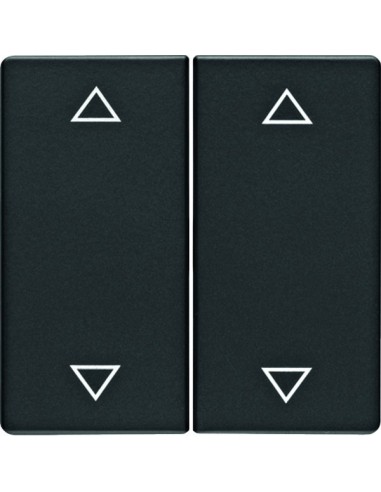 Q.x Klawisze z nadrukiem symbolu "strzałki" do łącznika 2-klawiszowego, antracyt, aksamit 16446086 Berker Hager