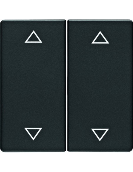 Q.x Klawisze z nadrukiem symbolu "strzałki" do łącznika 2-klawiszowego, antracyt, aksamit 16446086 Berker Hager