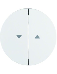 R.1/R.3 Klawisze z nadrukiem symbolu "strzałka" do łącznika 2-klawiszowego, biały, połysk 16252089 Berker Hager 2