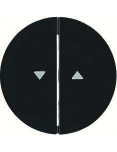 R.1/R.3 Klawisze z nadrukiem symbolu "strzałka" do łącznika 2-klawiszowego, czarny, połysk 16252045 Berker Hager 2