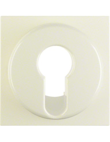 B.Kwadrat/S.1 Płytka czołowa do łącznika na klucz, kremowy, połysk 15078982 Berker Hager