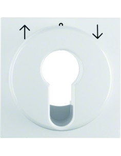 B.x/S.1 Płytka czołowa do łącznika żaluzjowego na klucz, biały, połysk 15068989 Berker Hager 2