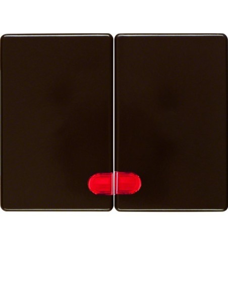 Arsys Klawisze z czerwoną soczewką, brązowy 14370001 Berker Hager