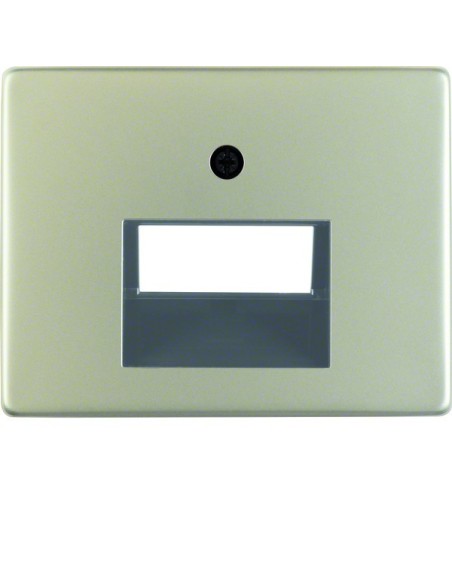 Arsys Płytka czołowa do gniazda przyłączeniowego UAE 2-krotnego, stal szlachetna nierdzewna 14100004 Berker Hager