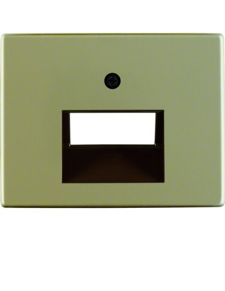 Arsys Płytka czołowa do gniazda przyłączeniowego UAE 2-krotnego, jasny brąz, metal 14100001 Berker Hager