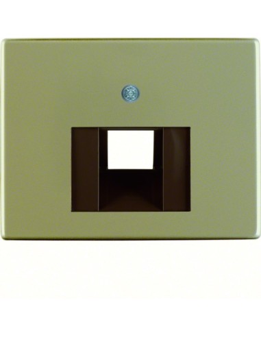 Arsys Płytka czołowa do gniazda przyłączeniowego UAE 1-krotnego, jasny brąz, metal 14080001 Berker Hager