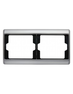 Arsys Ramka 2-krotna pozioma, stal szlachetna nierdzewna 13640004 Berker Hager 2
