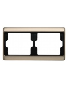 Arsys Ramka 2-krotna pozioma, jasny brąz, metal 13640001 Berker Hager 2